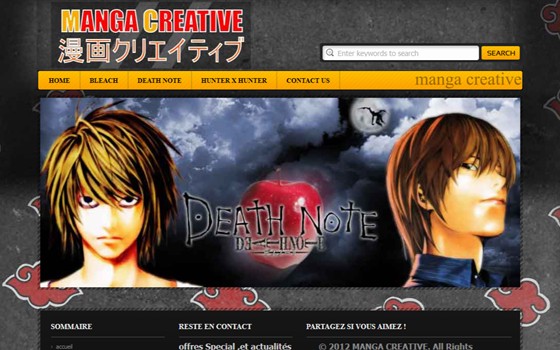 web design: Manga Creative